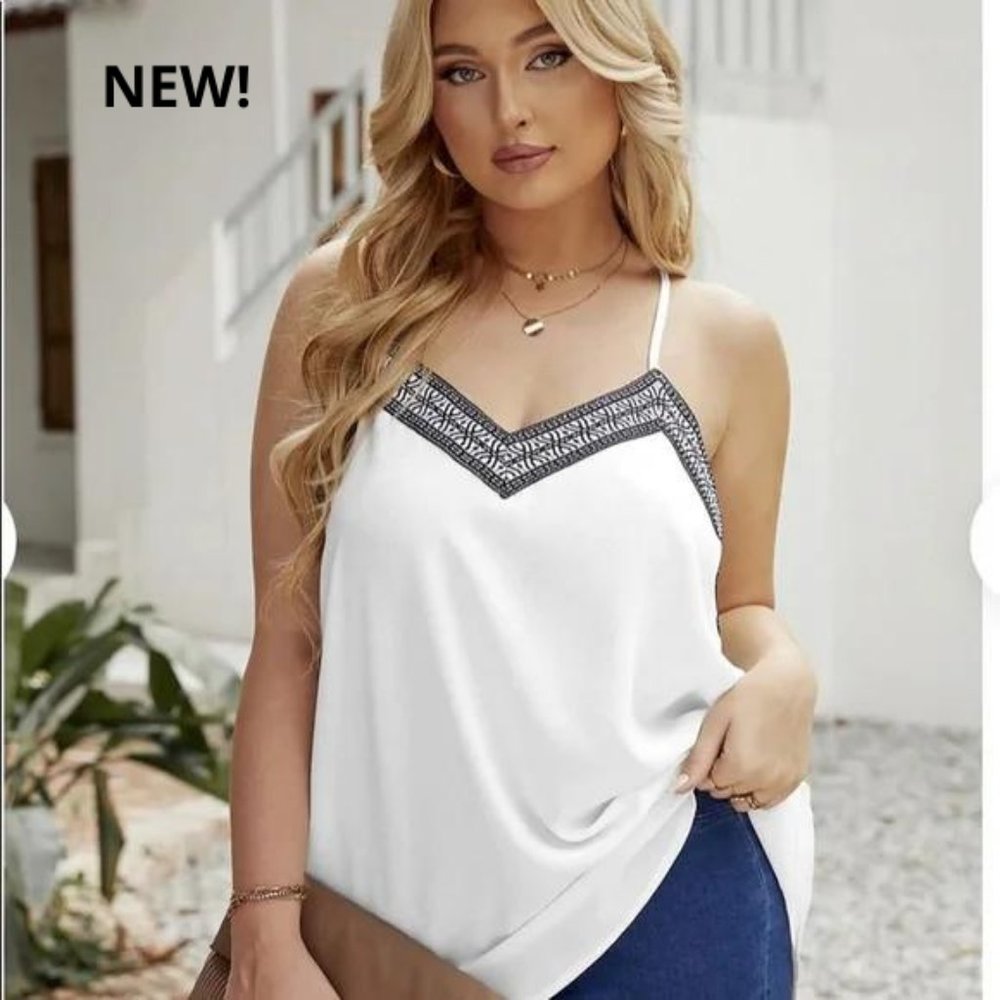 *CURVY* White Cami Tank